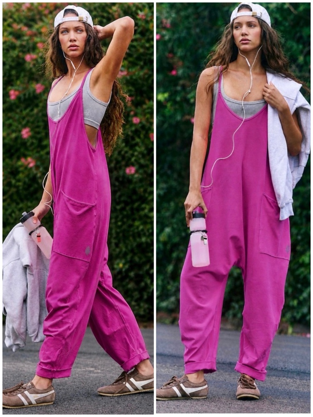 NEW Free People x FP Movement Hot Shot Onesie in Magenta - Picture 9 of 9